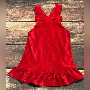 Bonnie Jean Red Velvet-like Dress Size 4 - Perfect for Christmas!